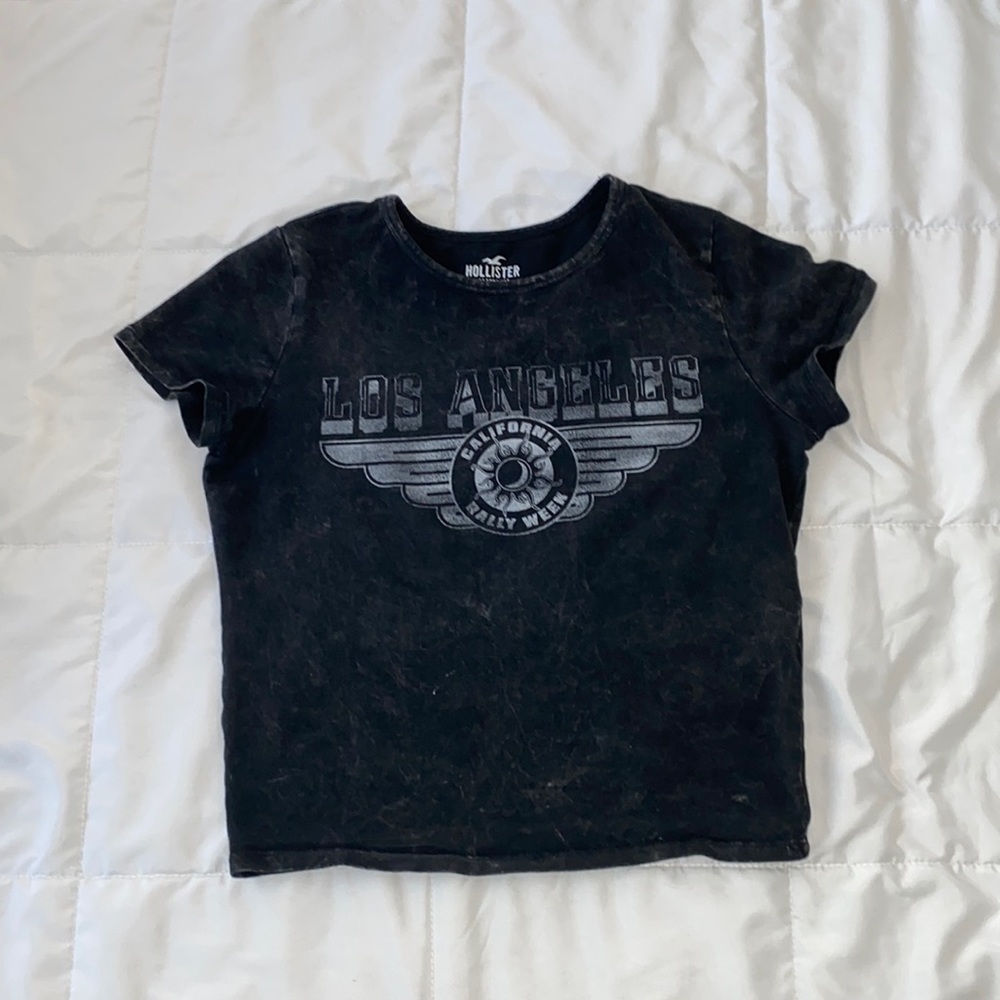 Hollister medium black crop top